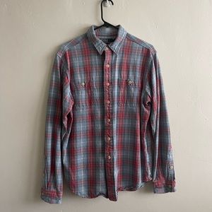 large Polo Ralph Lauren plaid flannel button down shirt. perfect condition